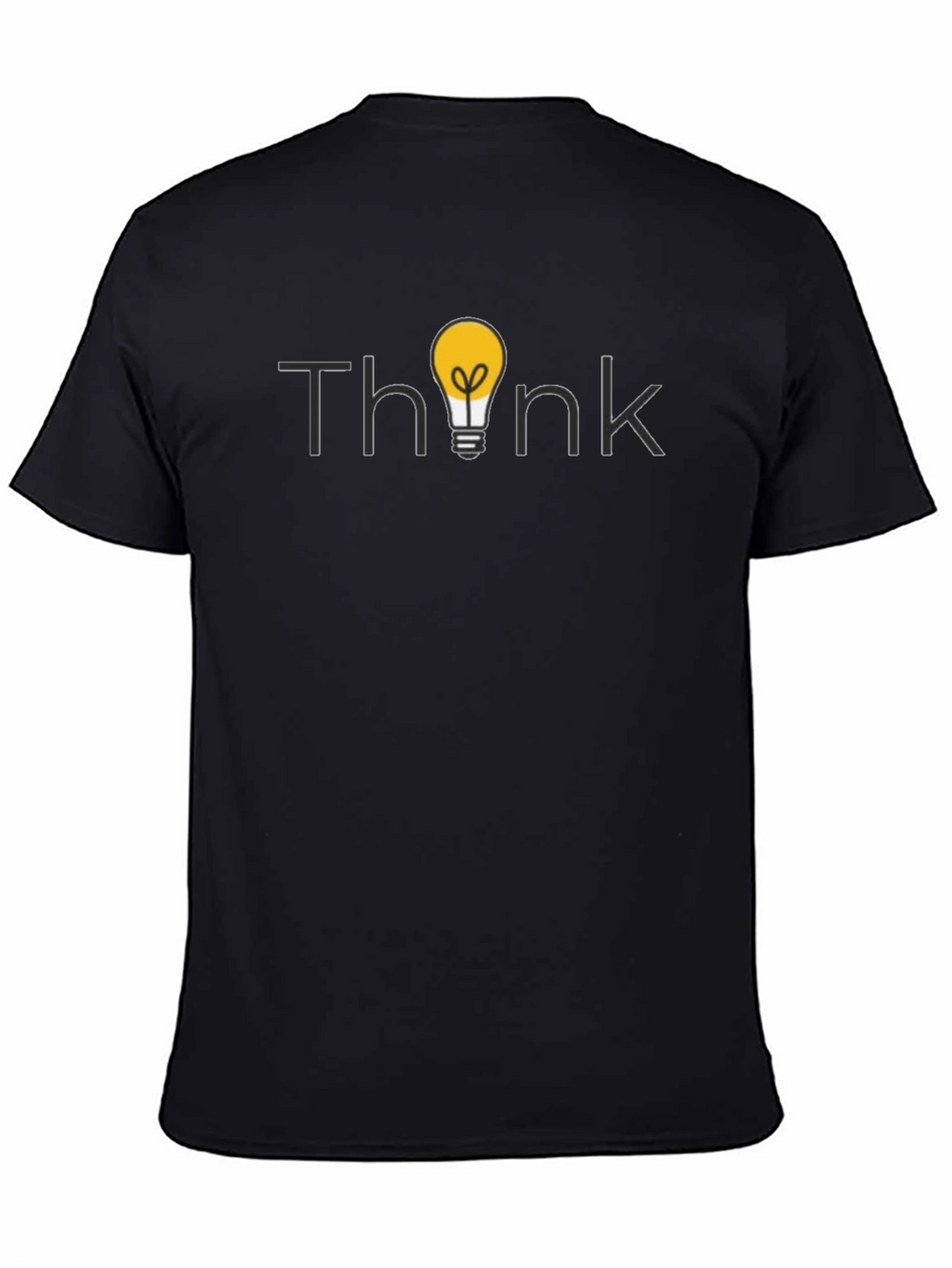 Think Lightbulb Graphic Tee - Mens Black Cotton T-Shirt