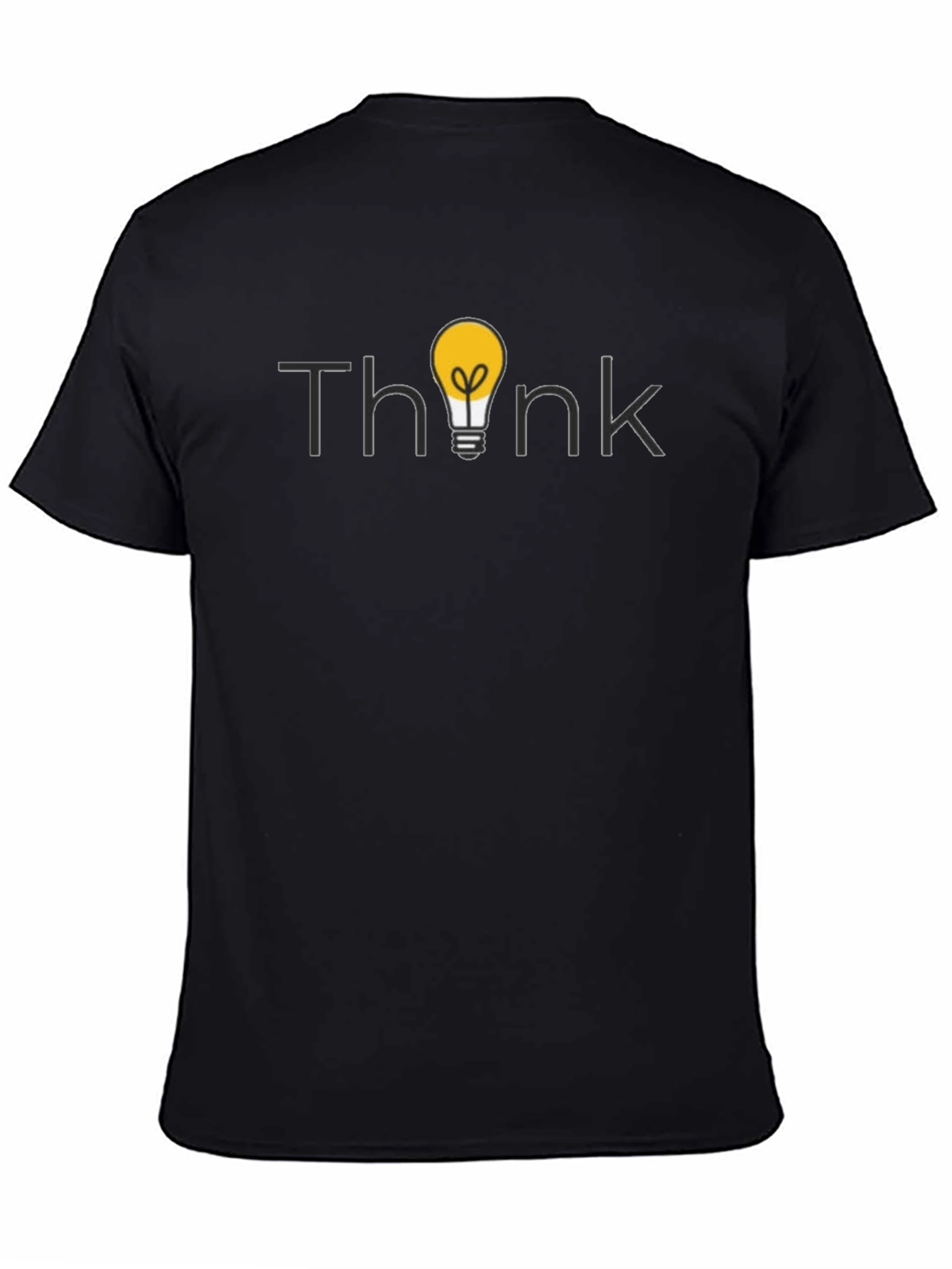 Think Lightbulb Graphic Tee - Mens Black Cotton T-Shirt