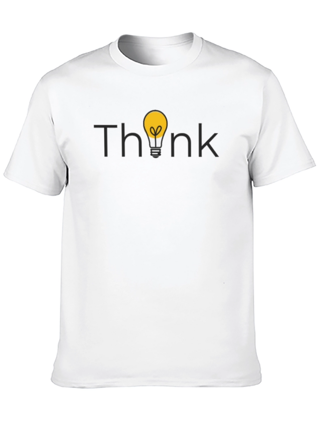 Think Lightbulb Graphic Tee - Mens Black Cotton T-Shirt