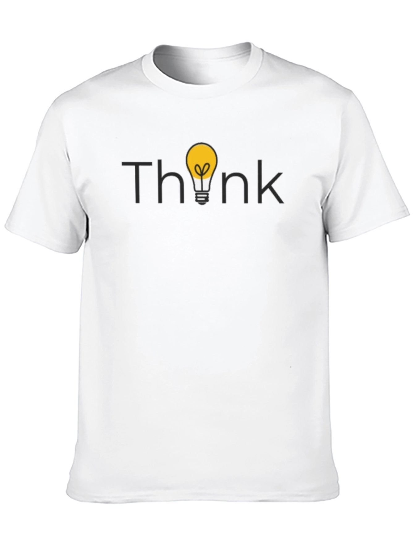 Think Lightbulb Graphic Tee - Mens Black Cotton T-Shirt