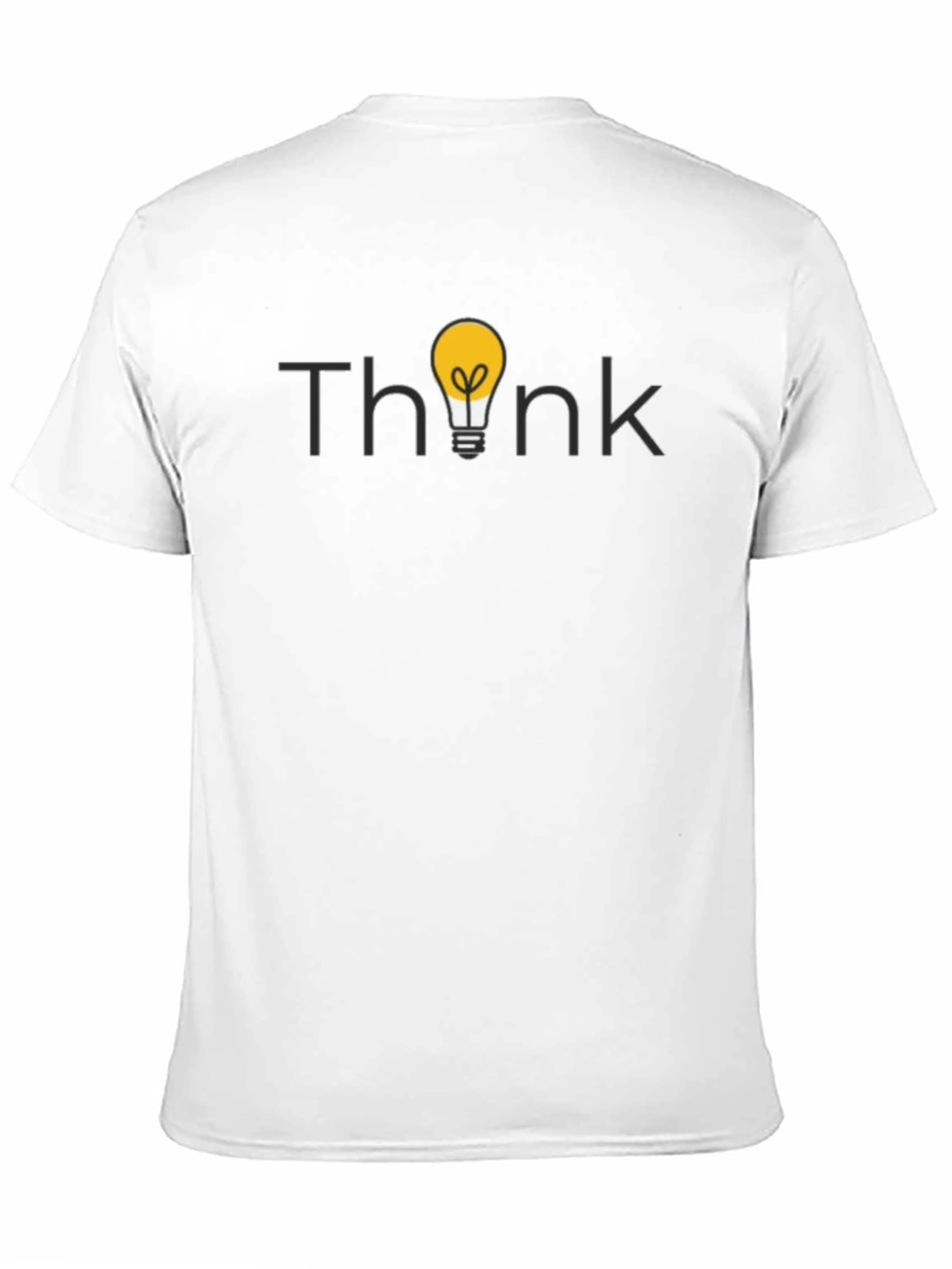 Think Lightbulb Graphic Tee - Mens Black Cotton T-Shirt
