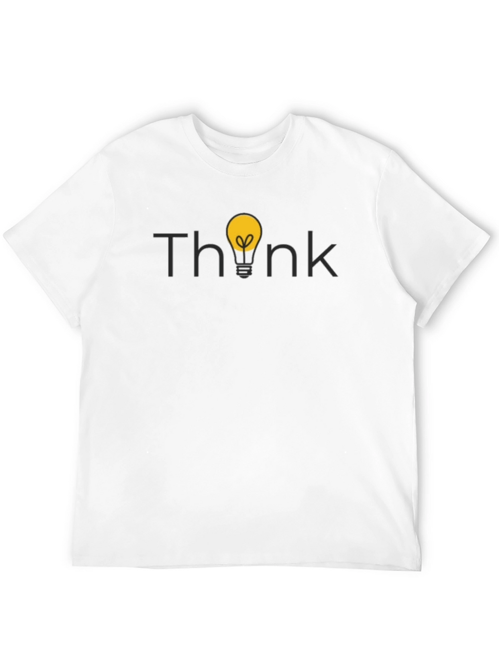 Think Lightbulb Graphic Tee - Mens Black Cotton T-Shirt