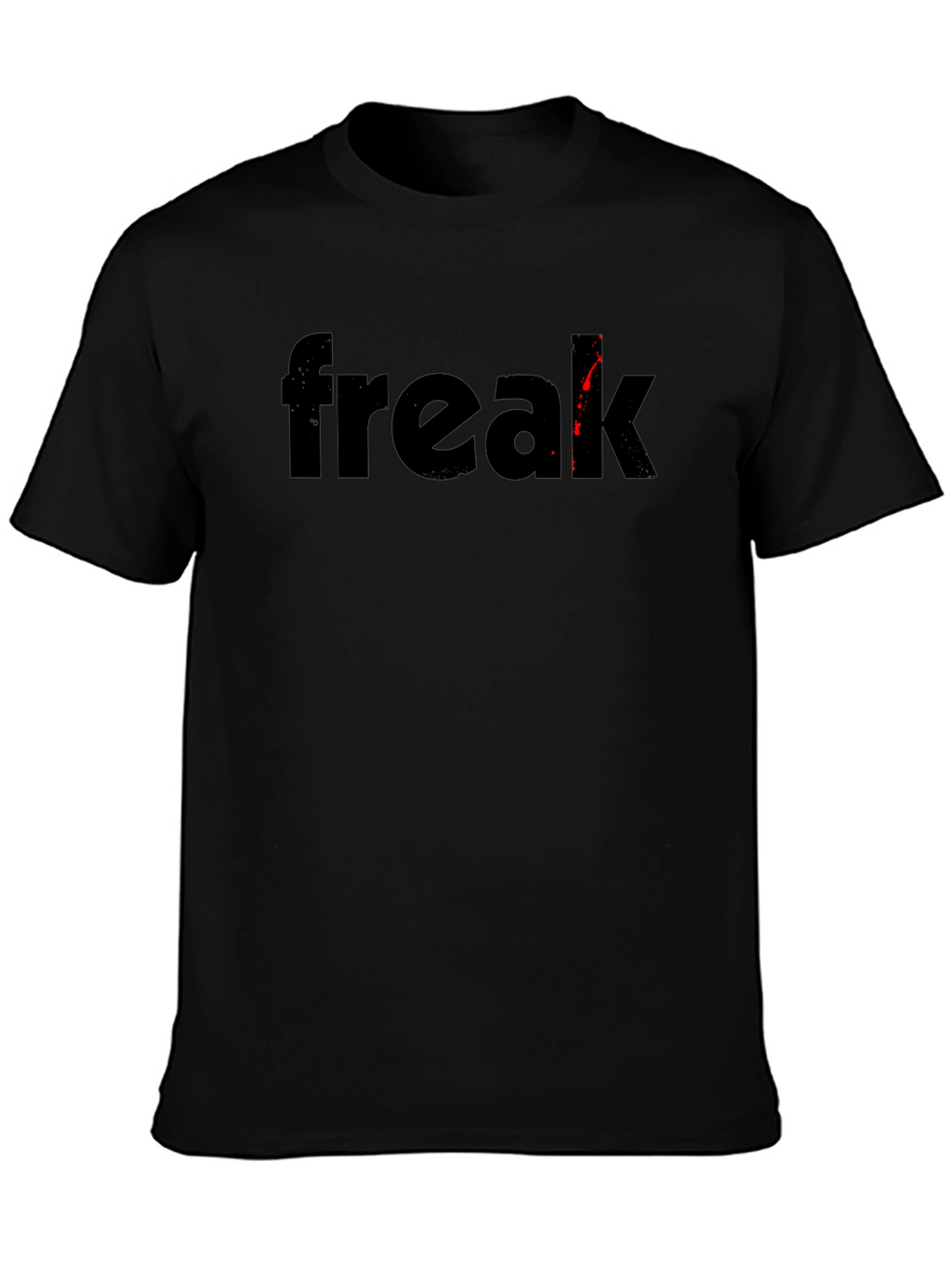 Freak Graphic Tee - Black Cotton Blend Shirt