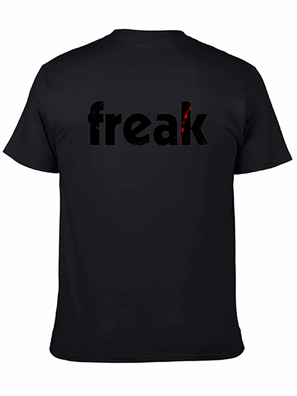 Freak Graphic Tee - Black Cotton Blend Shirt