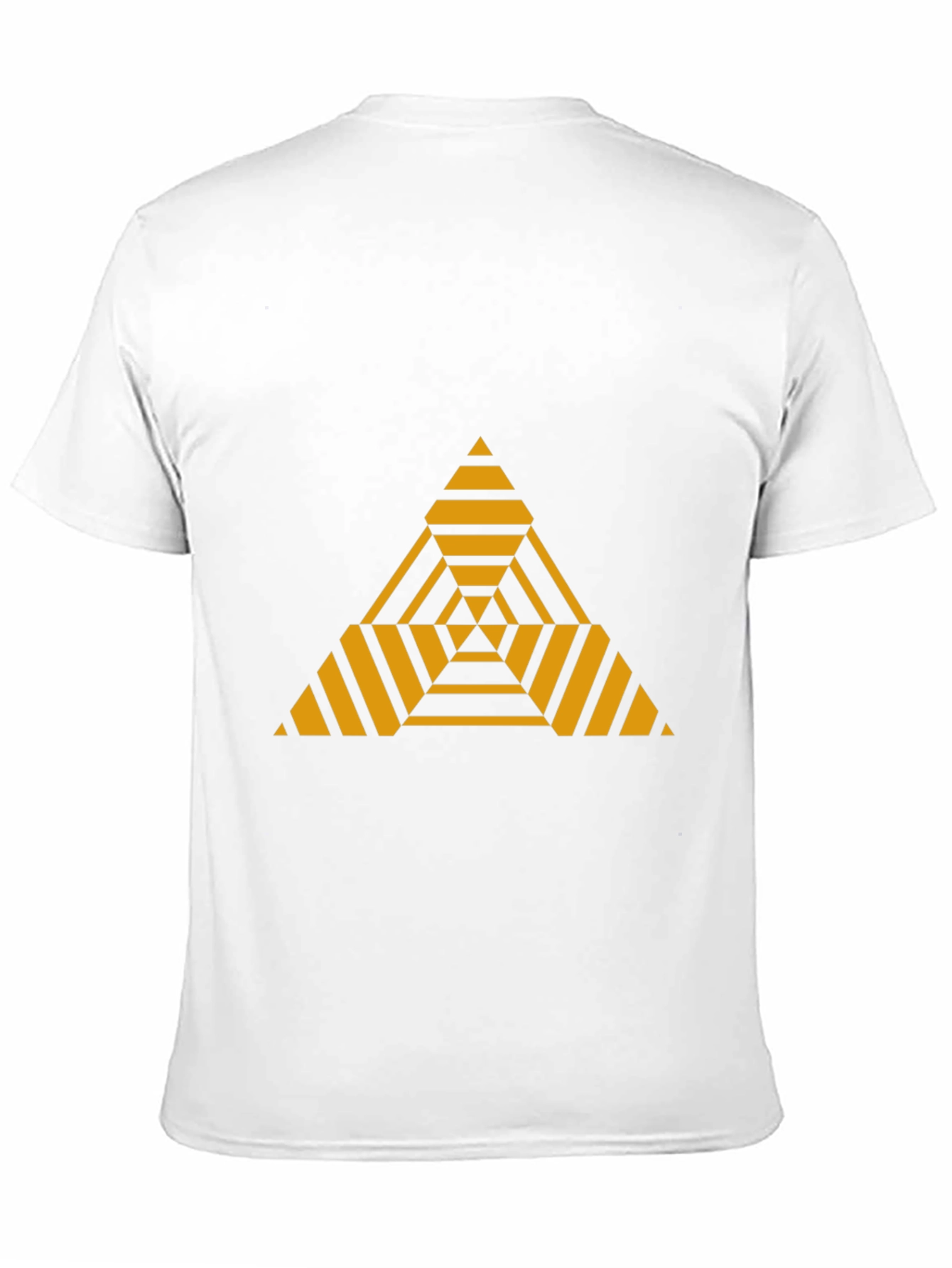 Geometric Triangle Graphic Tee - Modern Black T-Shirt
