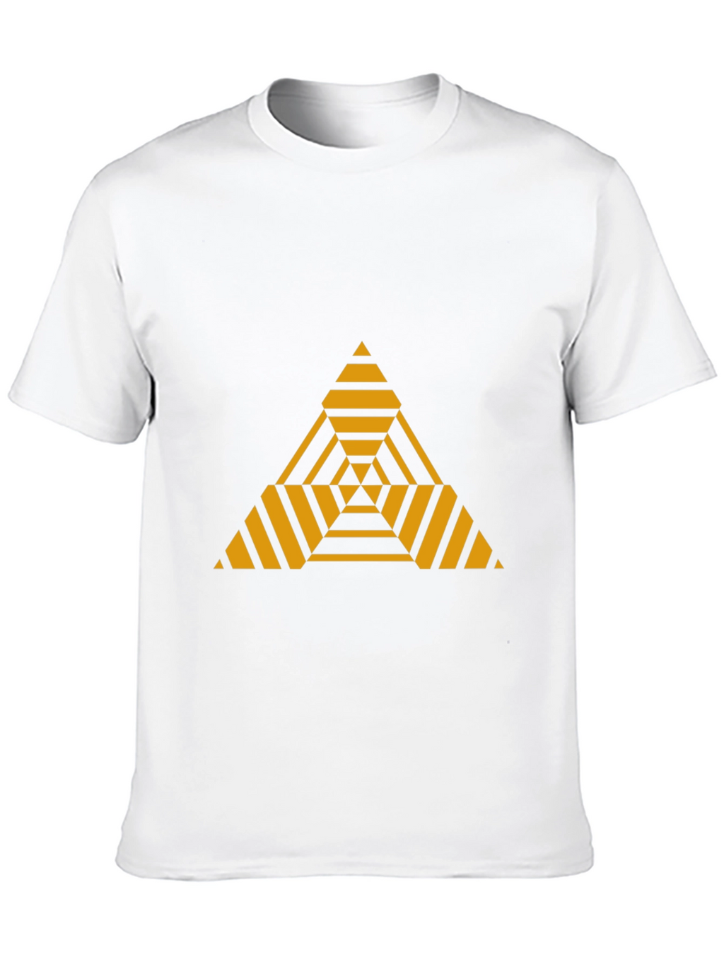 Geometric Triangle Graphic Tee - Modern Black T-Shirt