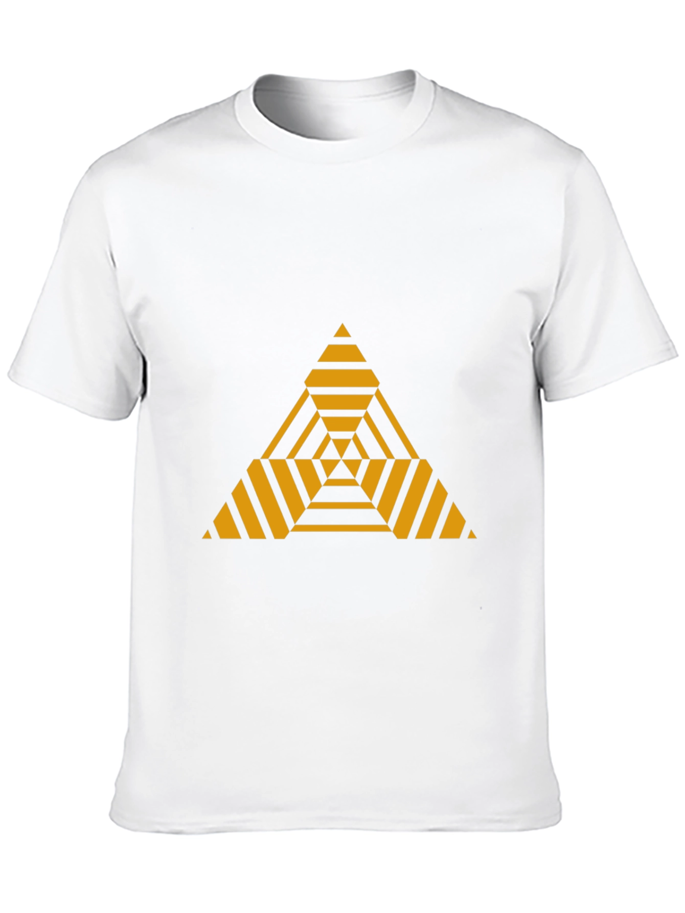 Geometric Triangle Graphic Tee - Modern Black T-Shirt