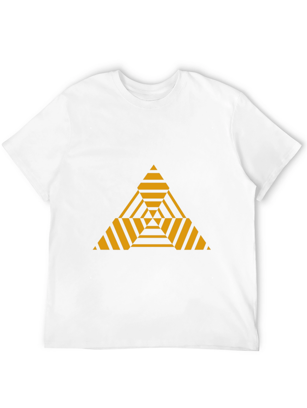 Geometric Triangle Graphic Tee - Modern Black T-Shirt