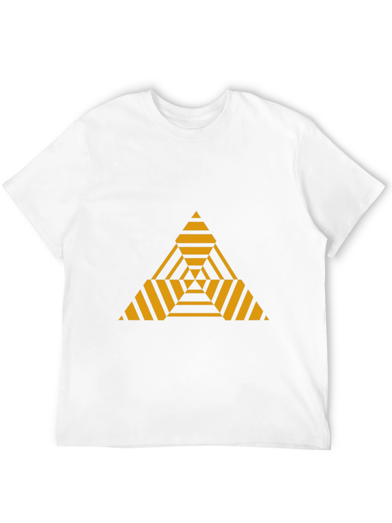 Geometric Triangle Graphic Tee - Modern Black T-Shirt