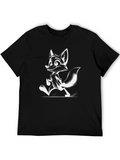 Running Fox Graphic Tee - Black