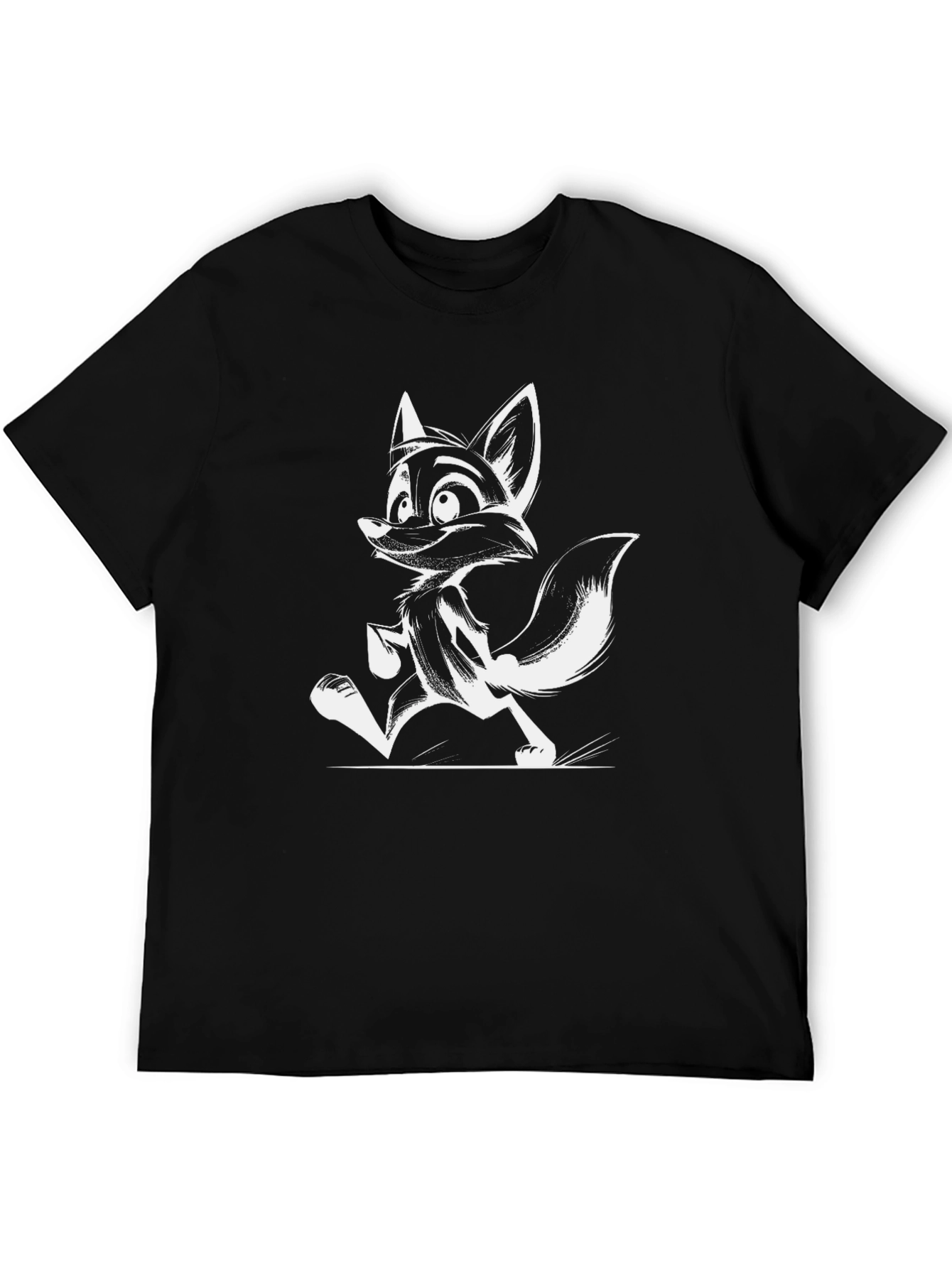 Running Fox Graphic Tee - Black