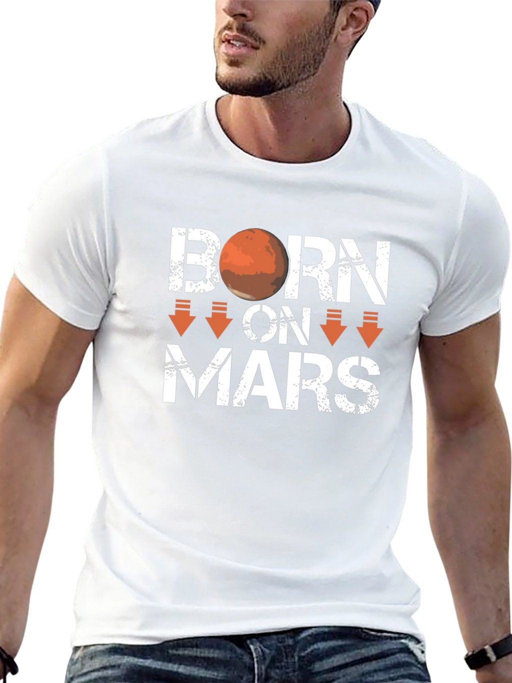 Born on Mars Graphic Tee - Sci-Fi T-Shirt