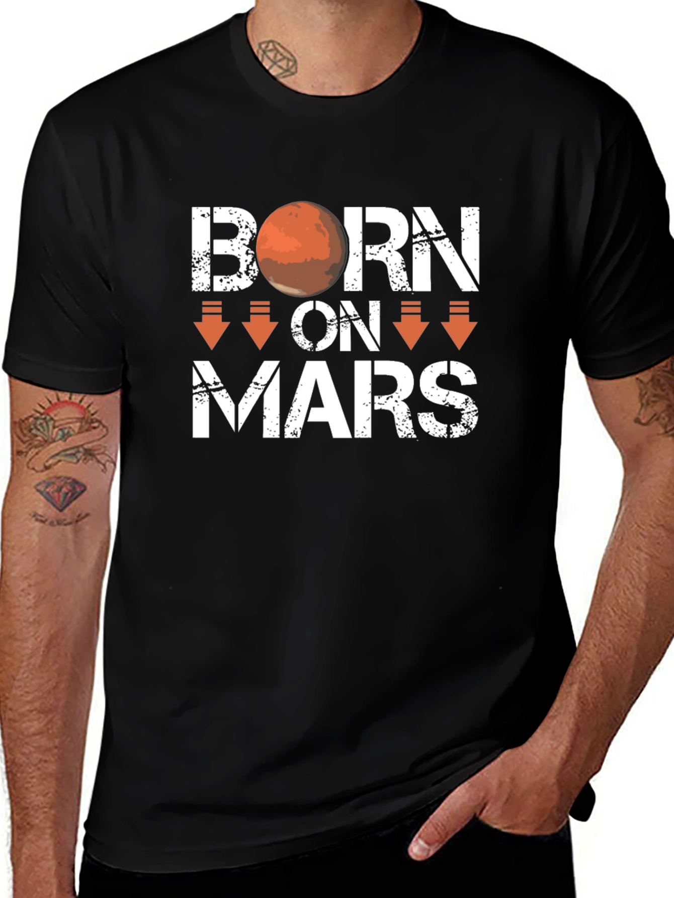 Born on Mars Graphic Tee - Sci-Fi T-Shirt