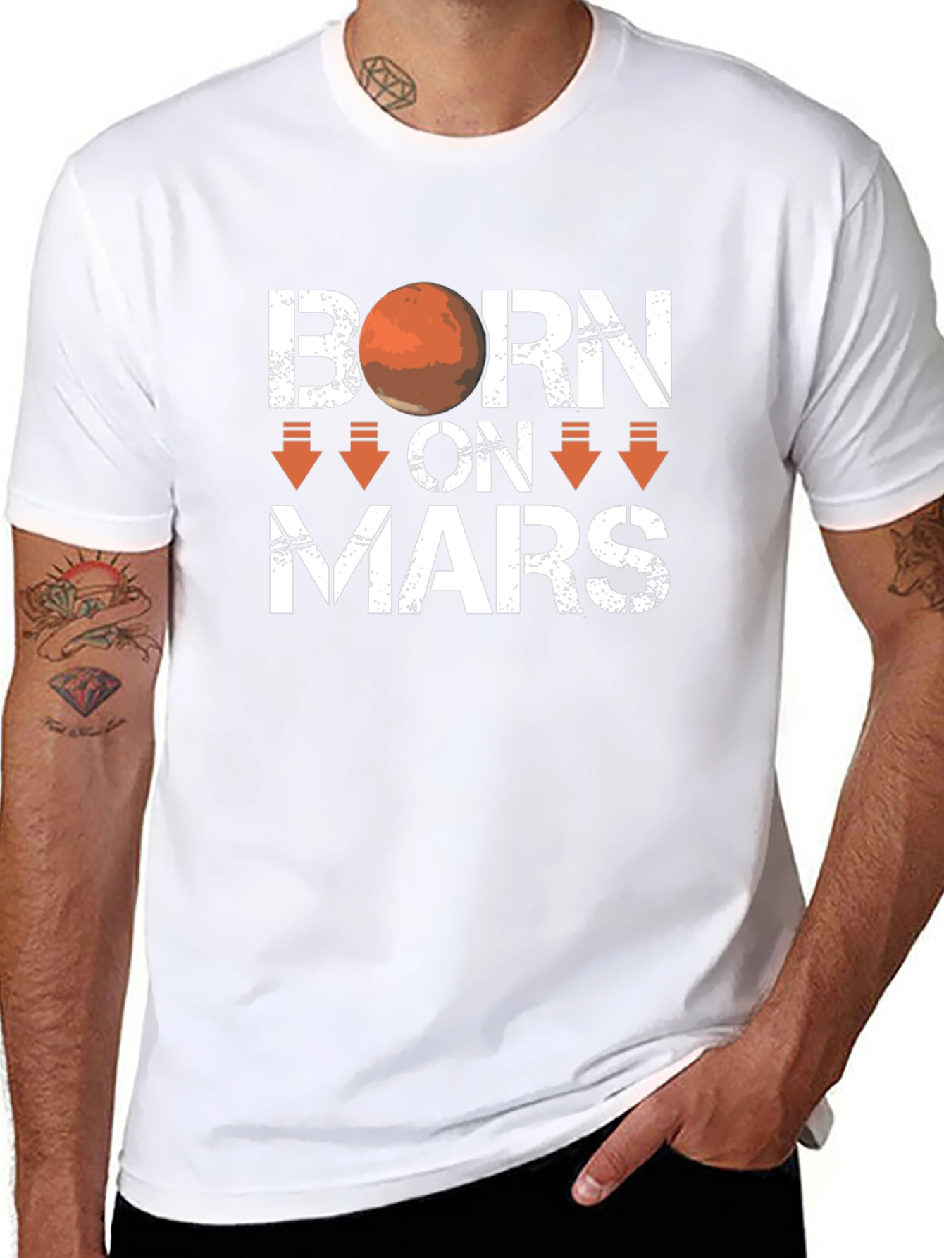 Born on Mars Graphic Tee - Sci-Fi T-Shirt