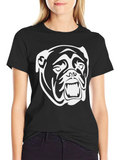 Bulldog Graphic Tee - Black Cotton T-Shirt