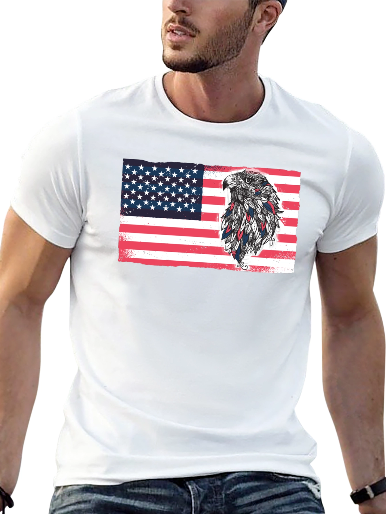 American Eagle Flag Graphic T-Shirt