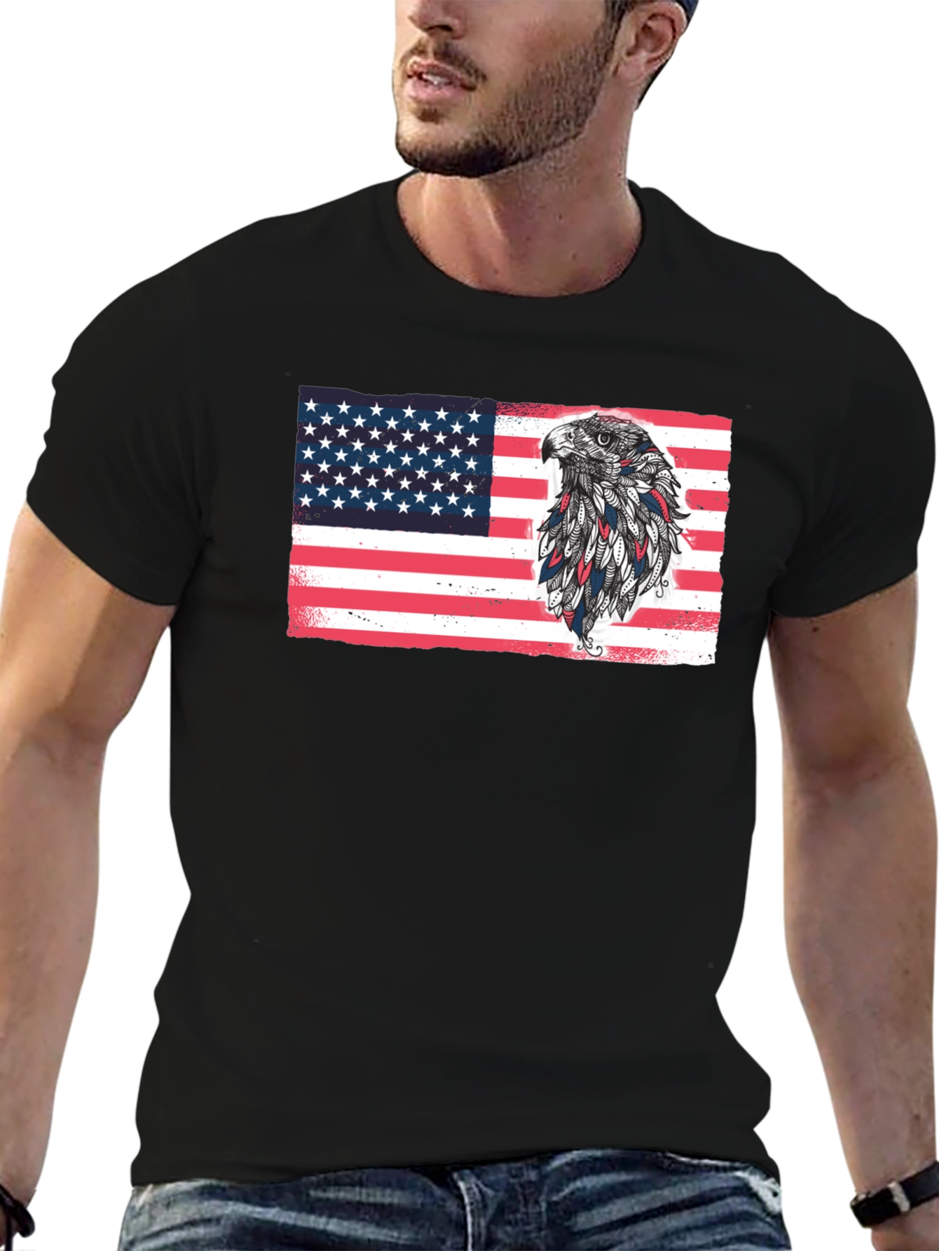 American Eagle Flag Graphic T-Shirt