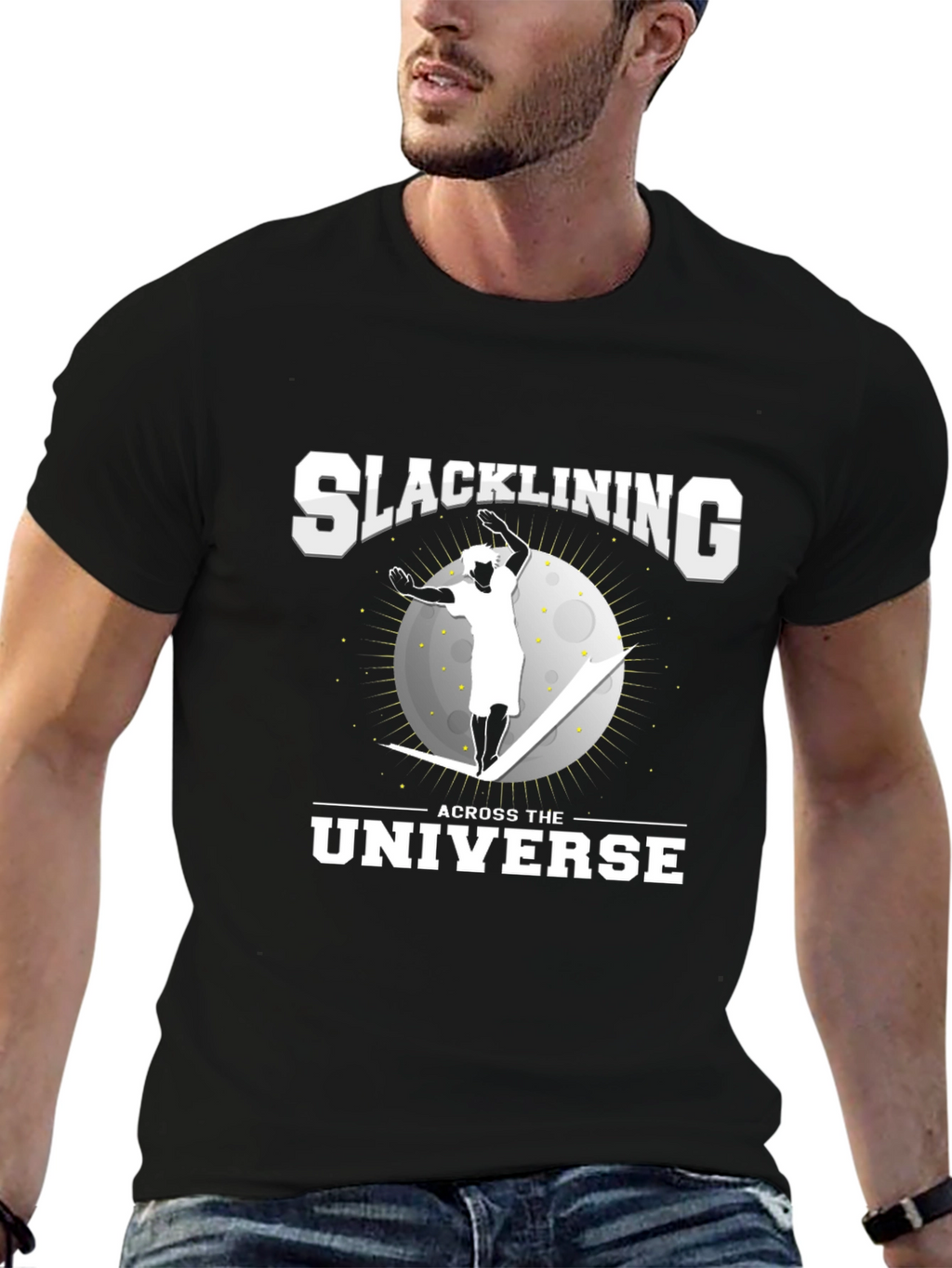 Slacklining Across the Universe Graphic Tee