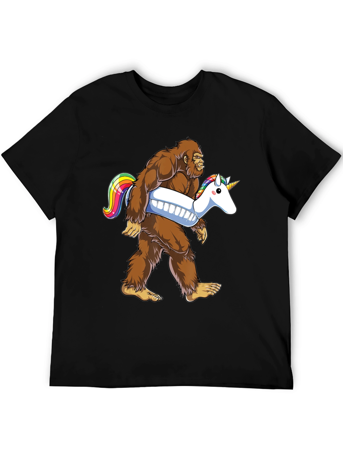Bigfoot Unicorn Pool Float T-Shirt