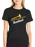 Bonehead Trombone Player T-Shirt - Black