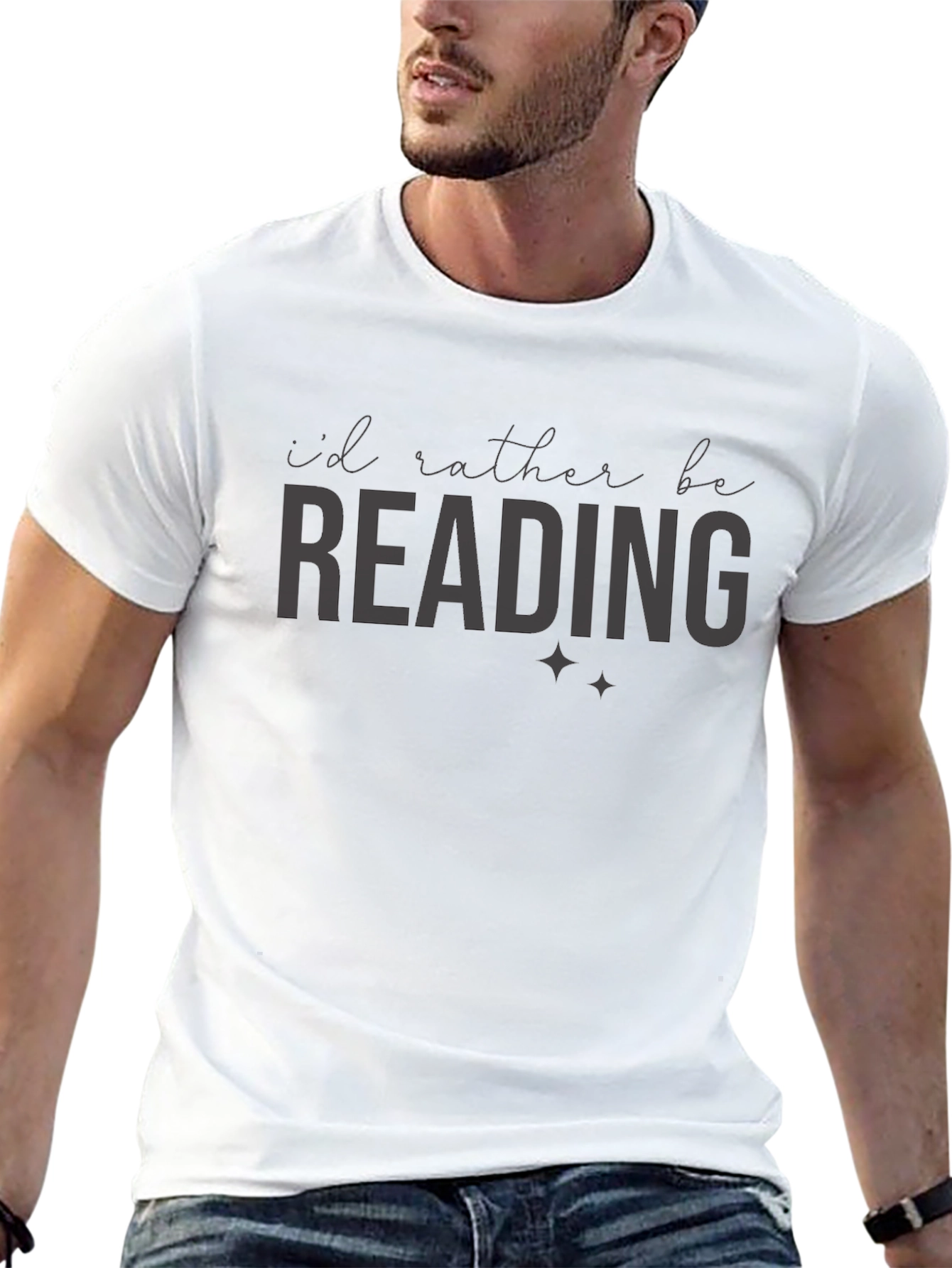 Reading Book Lover T-Shirt - Black Tee