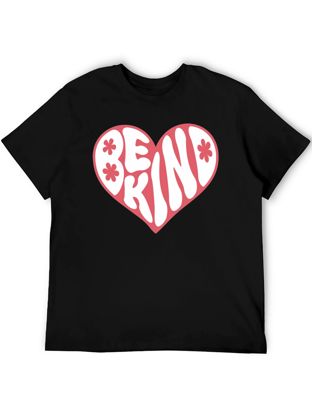 Be Kind Heart Graphic T-Shirt - Black