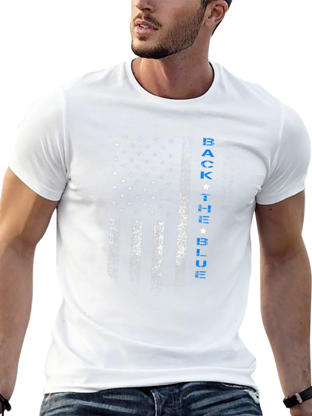 Back the Blue USA Flag T-Shirt