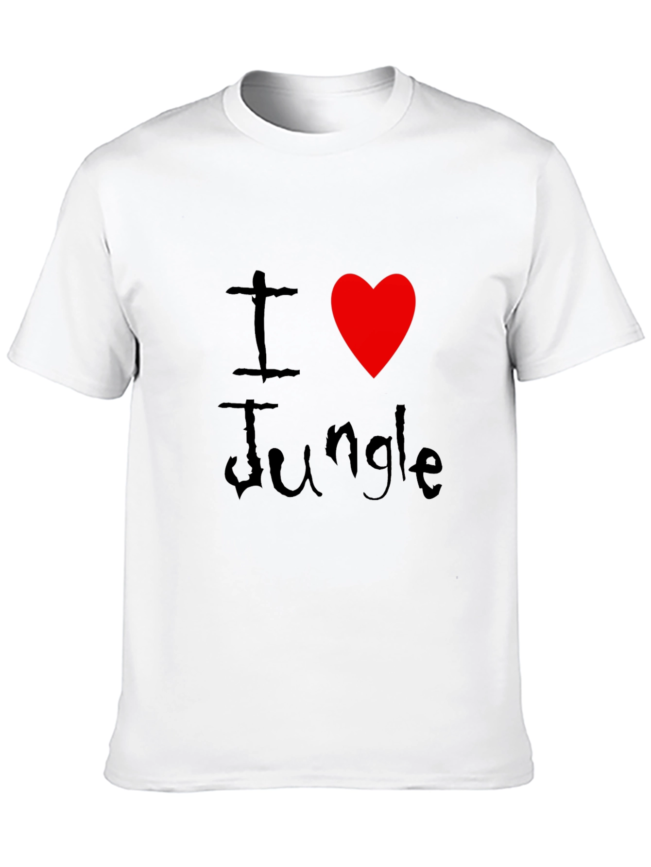 I Love Jungle Black Graphic Tee Shirt