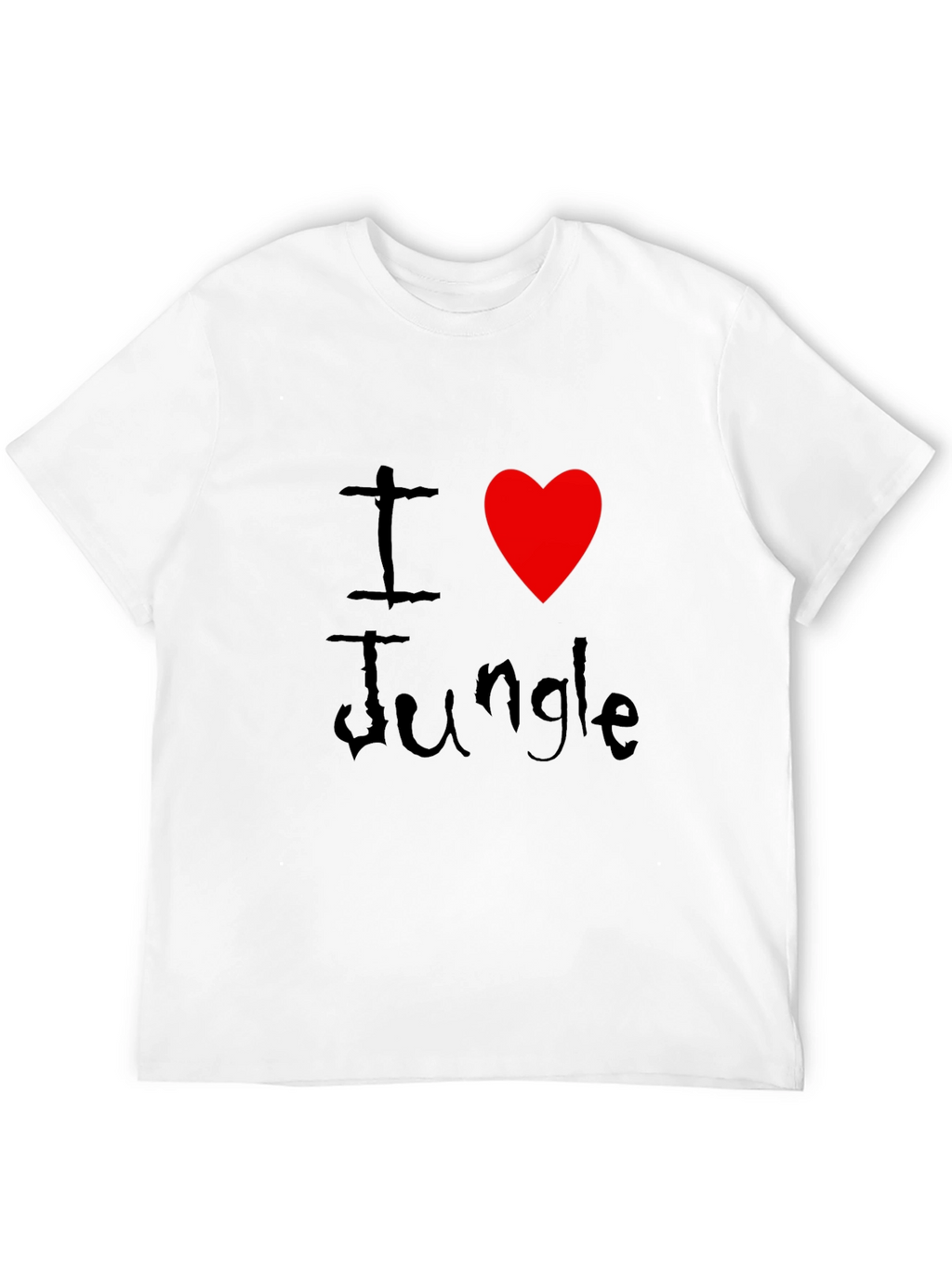 I Love Jungle Black Graphic Tee Shirt
