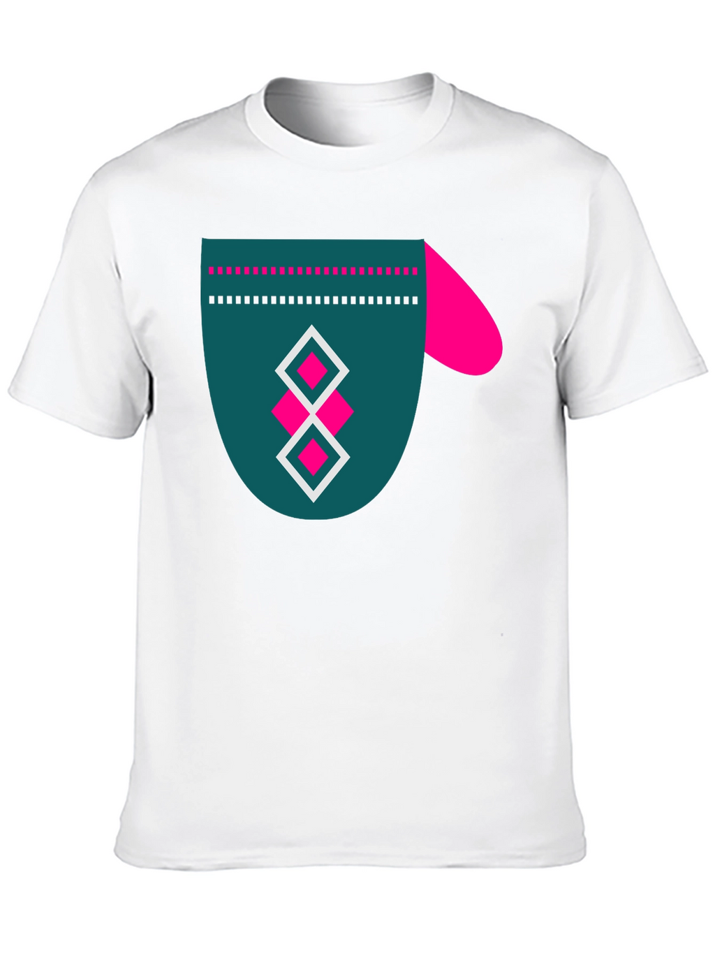 Modern Graphic Tee - Funky Mitten Design