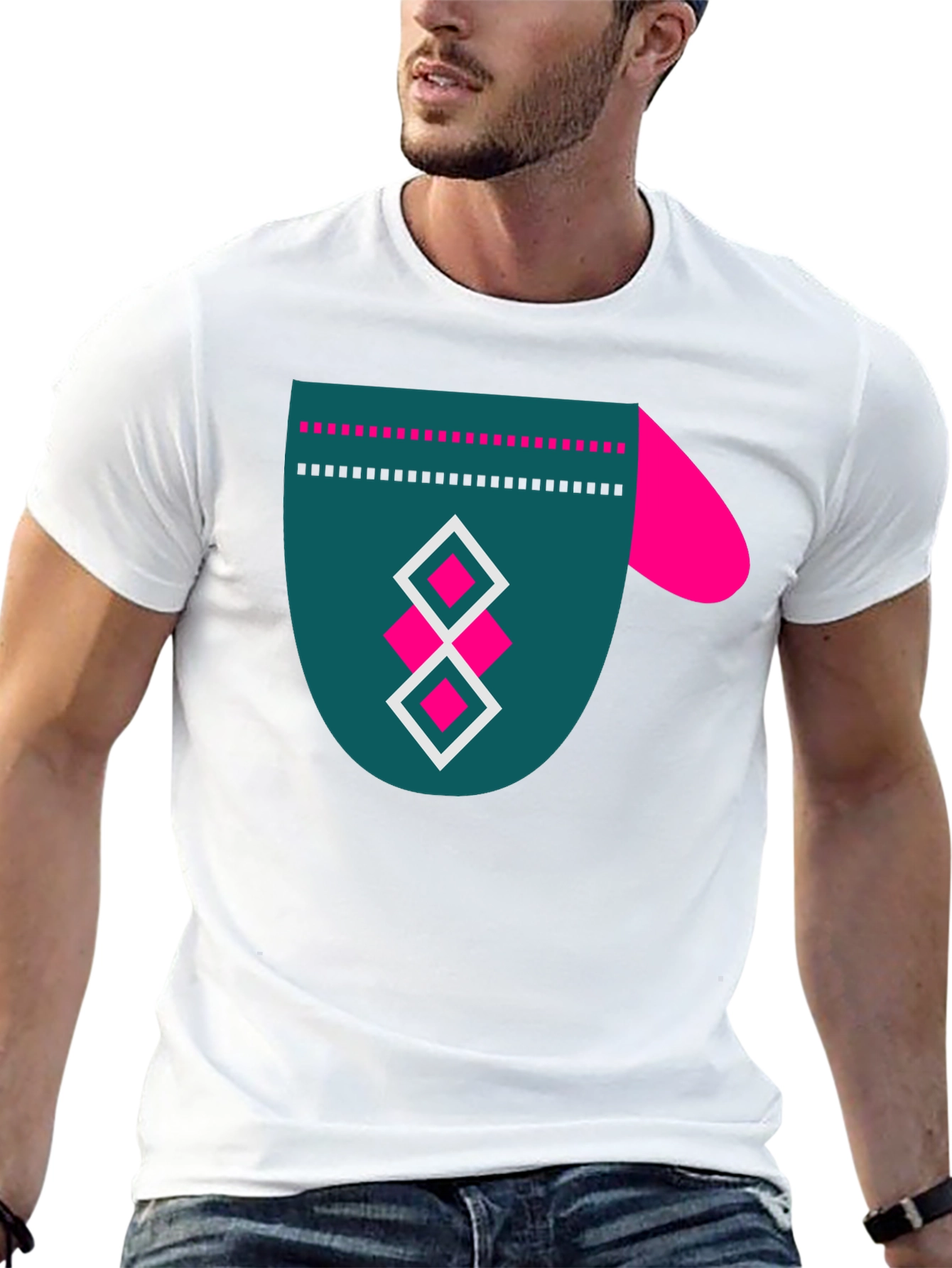Modern Graphic Tee - Funky Mitten Design