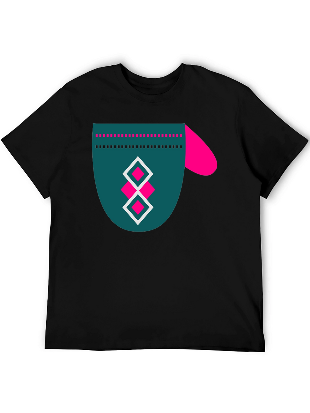 Modern Graphic Tee - Funky Mitten Design