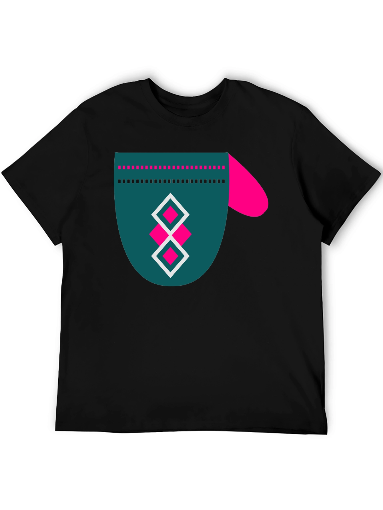 Modern Graphic Tee - Funky Mitten Design