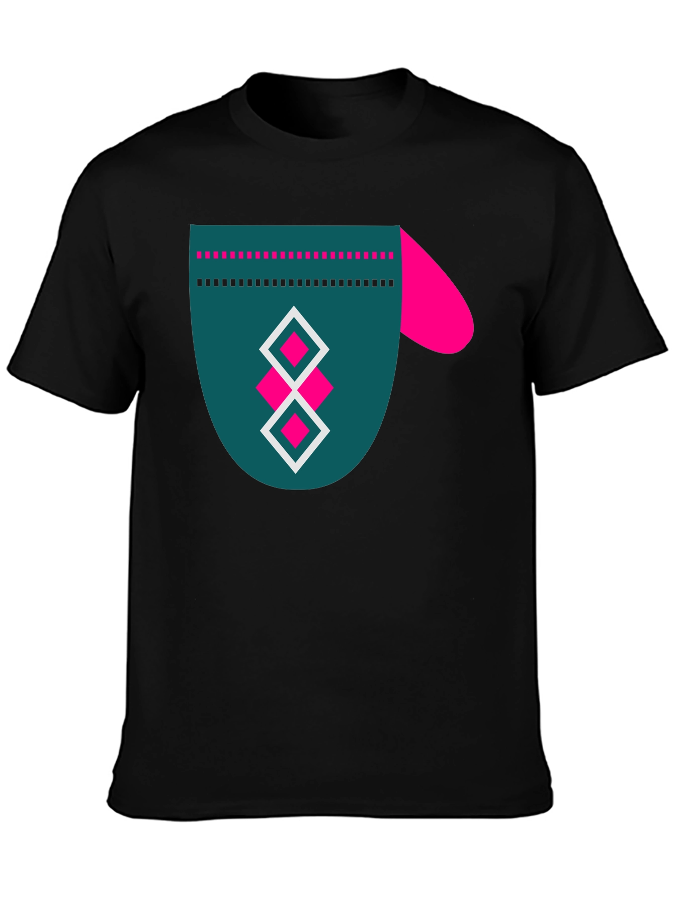 Modern Graphic Tee - Funky Mitten Design