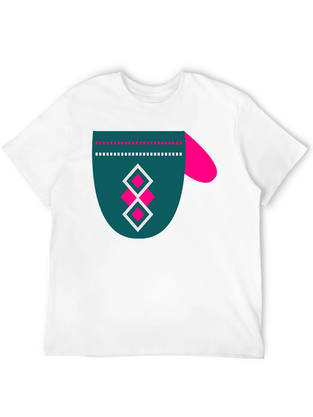 Modern Graphic Tee - Funky Mitten Design