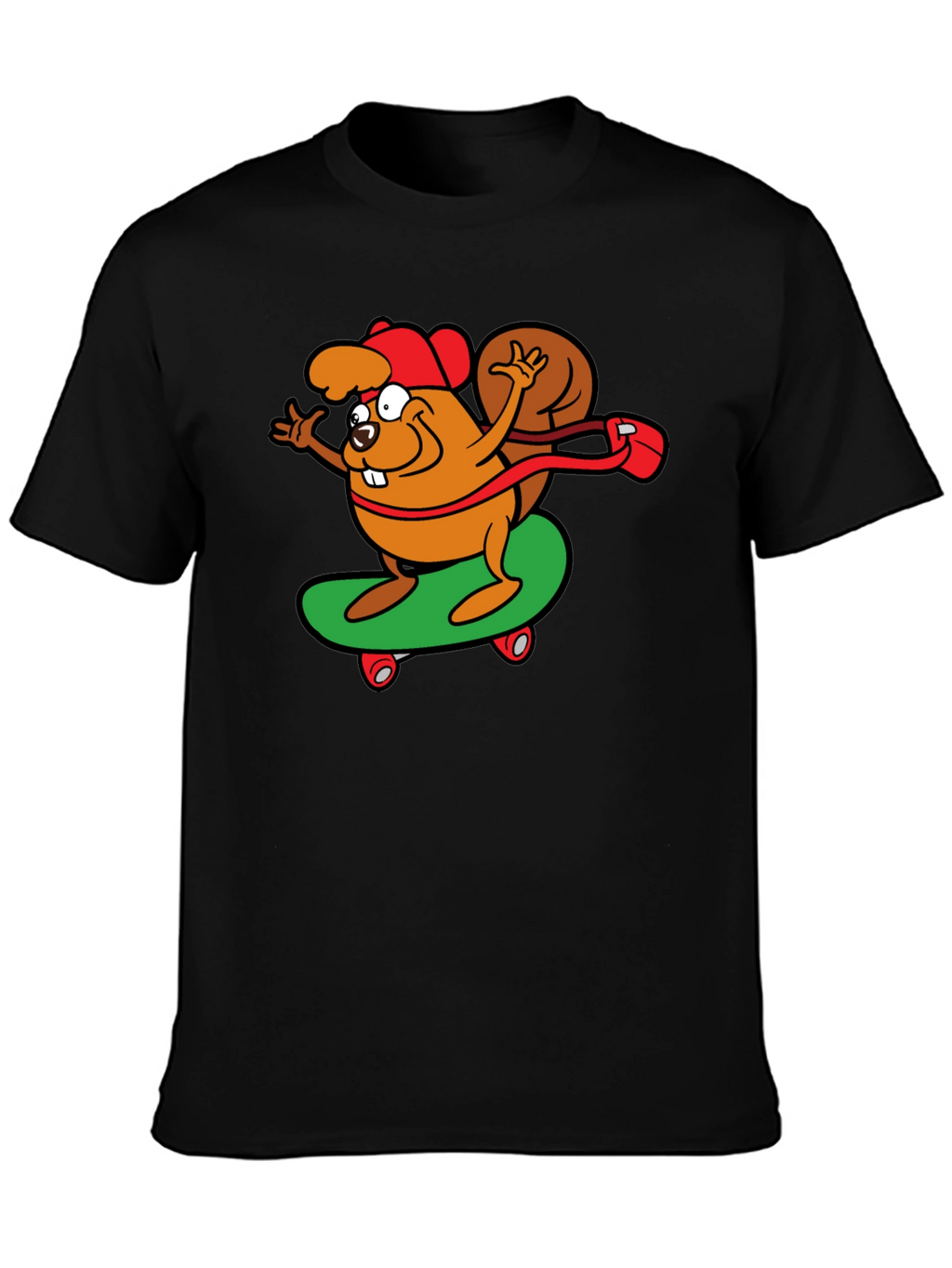 Skateboarding Beaver Graphic Tee