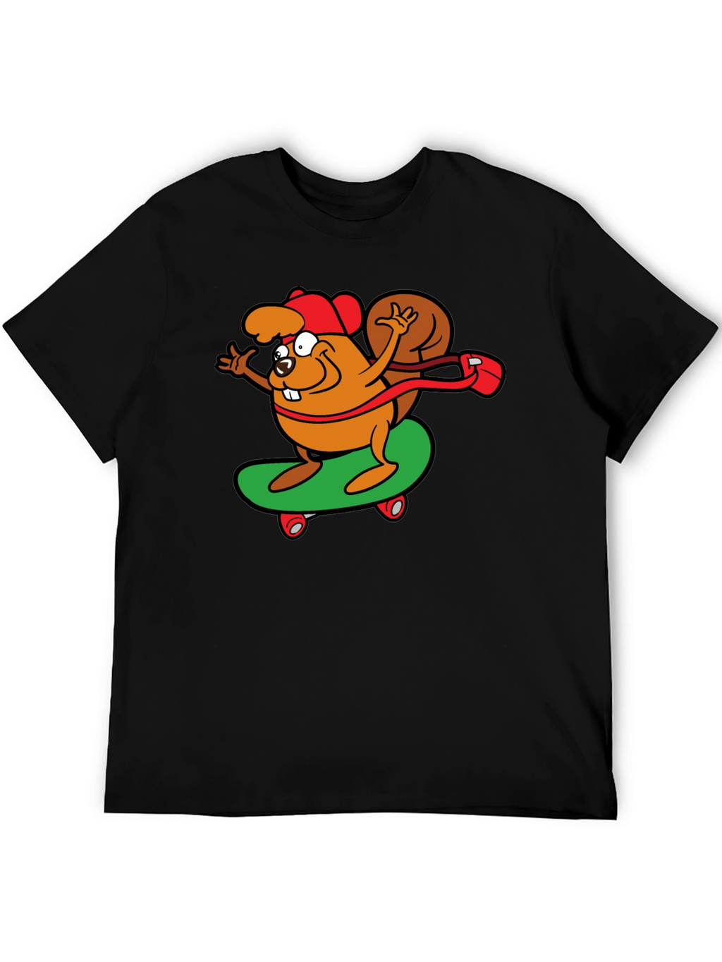 Skateboarding Beaver Graphic Tee