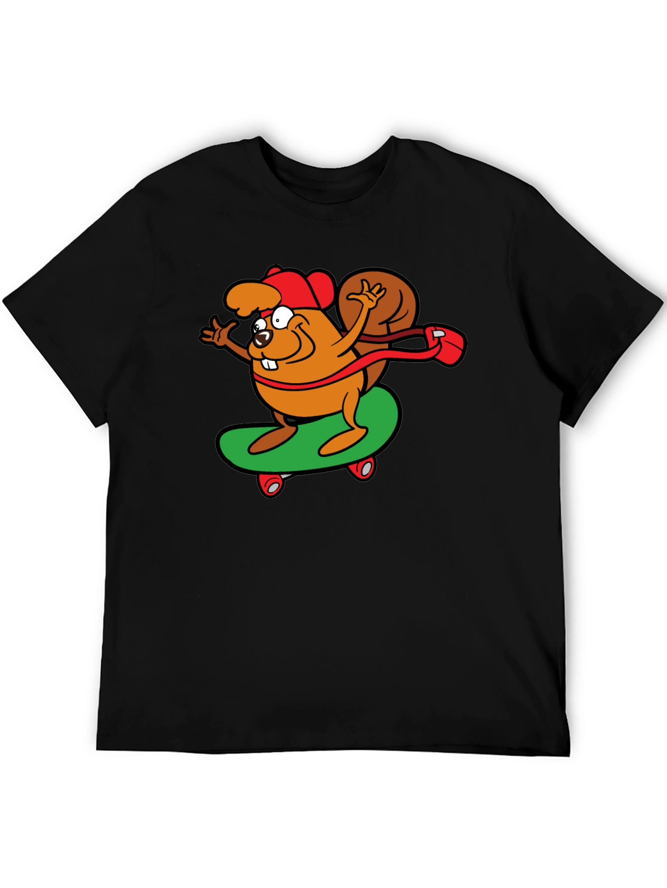 Skateboarding Beaver Graphic Tee
