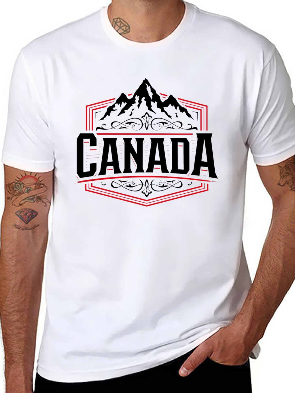 Canada Mountain Graphic Tee - Black