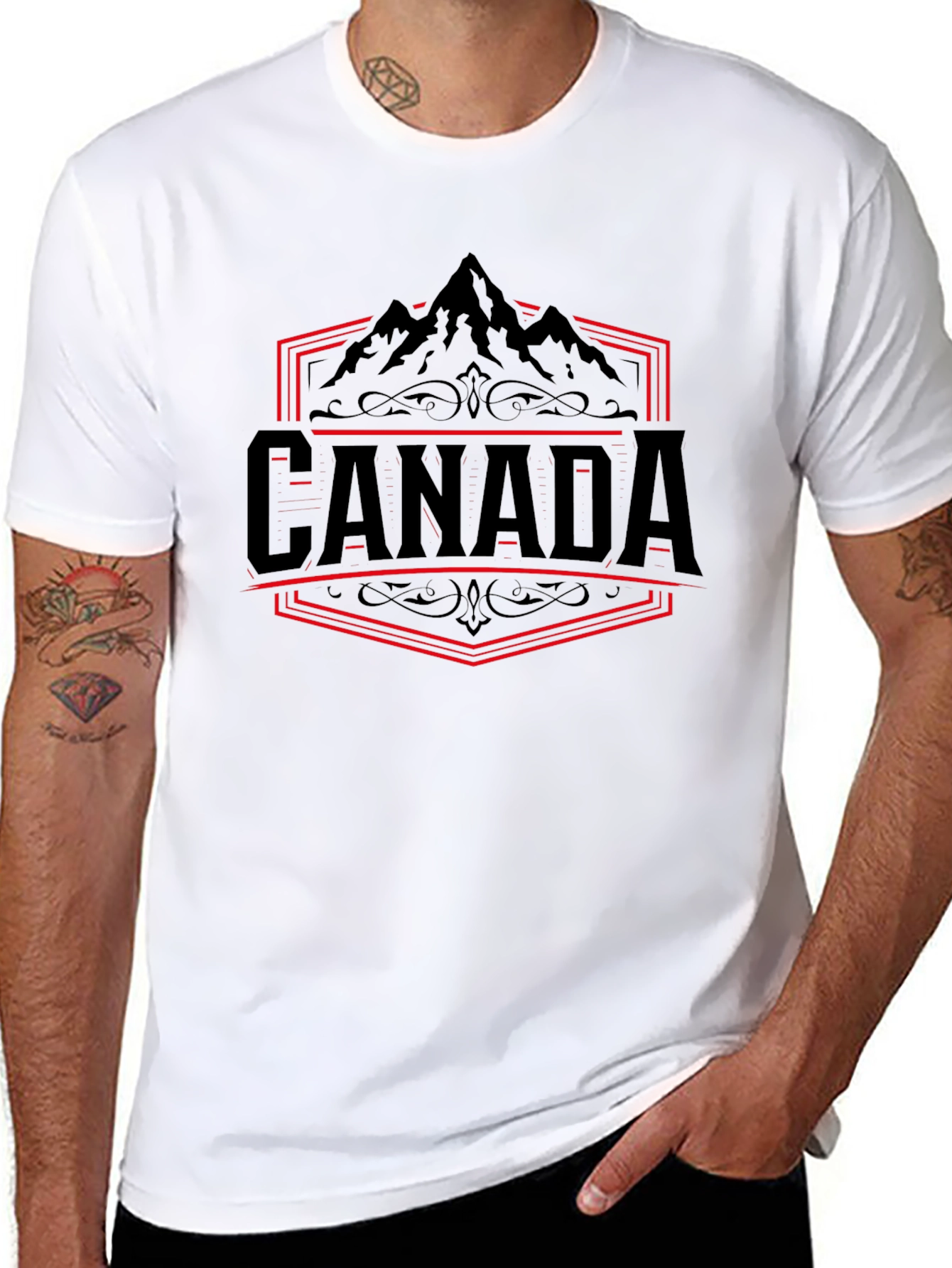 Canada Mountain Graphic Tee - Black