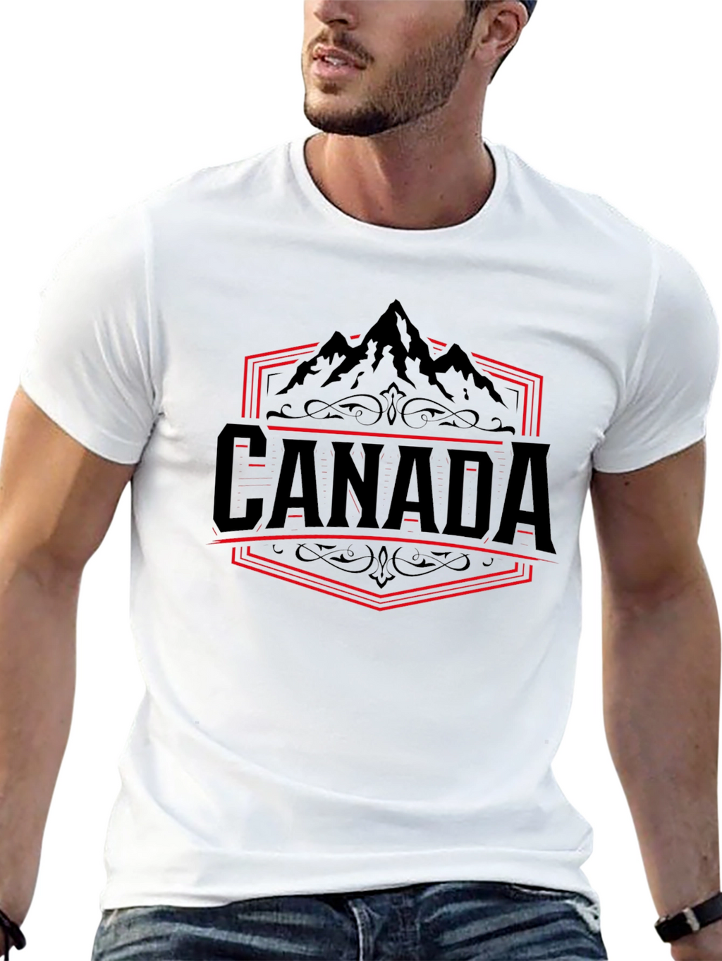 Canada Mountain Graphic Tee - Black