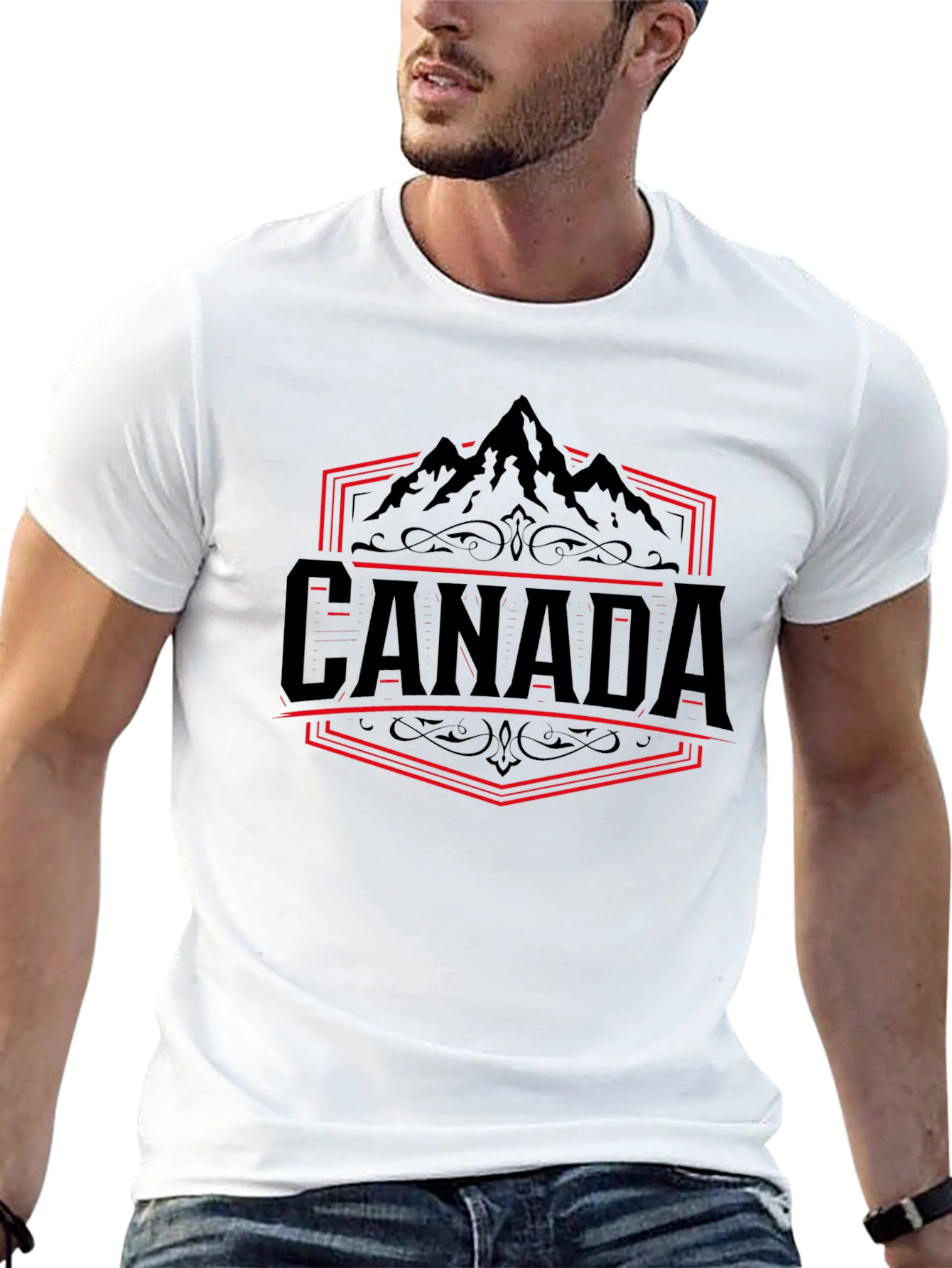 Canada Mountain Graphic Tee - Black