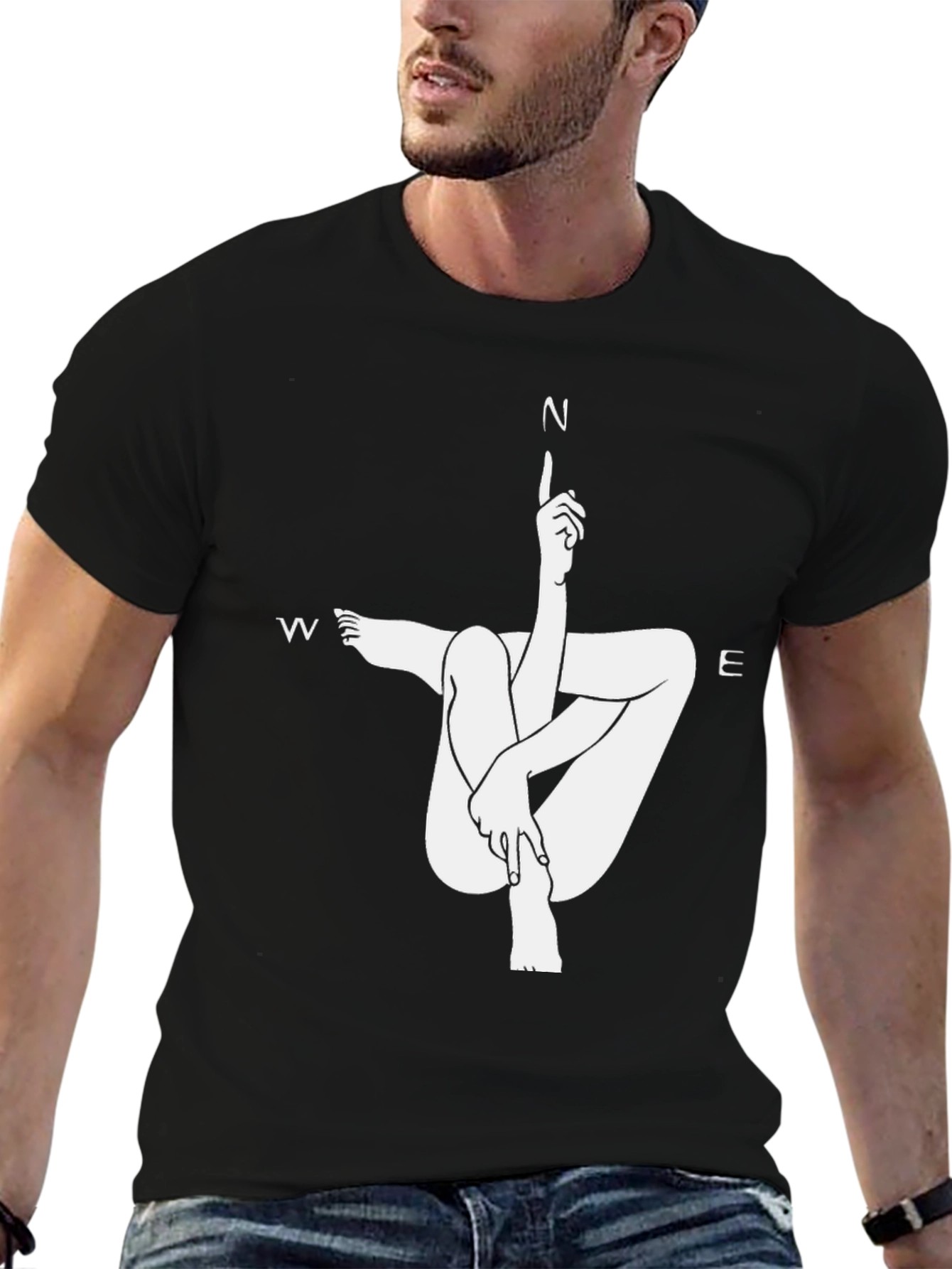 Unique Compass Direction Graphic Tee