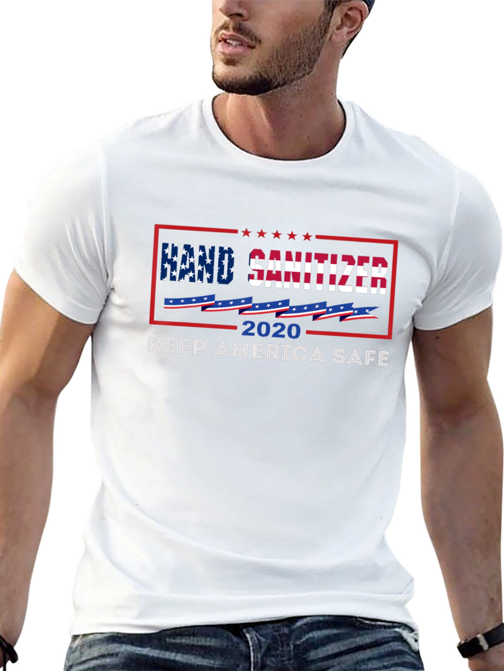 Hand Sanitizer 2020 Keep America Safe Graphic Tee