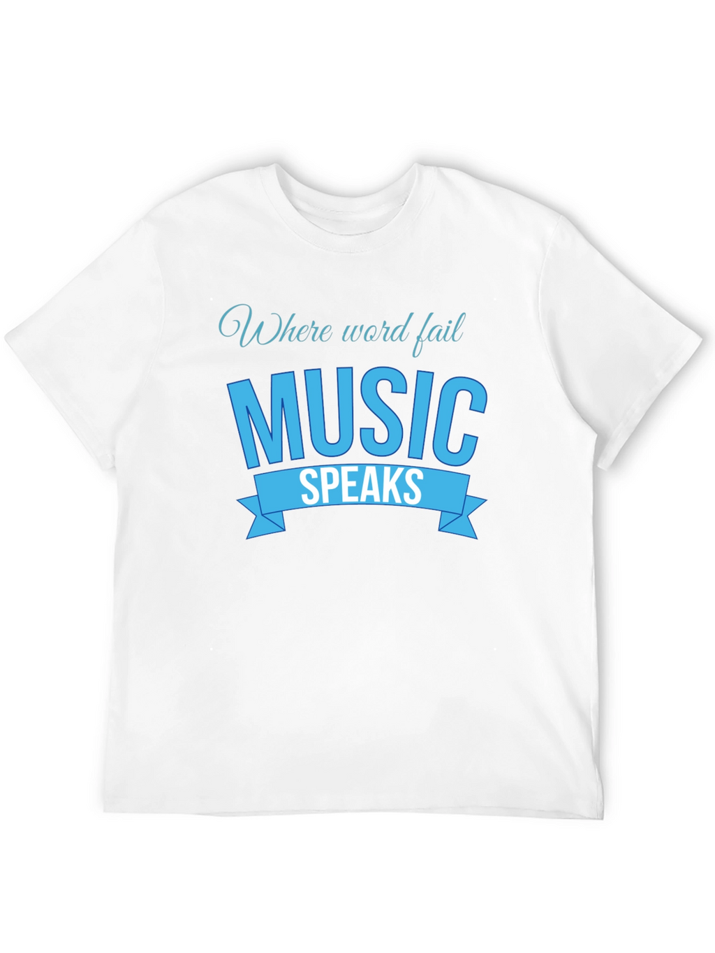 Music Speaks Graphic Tee - Black