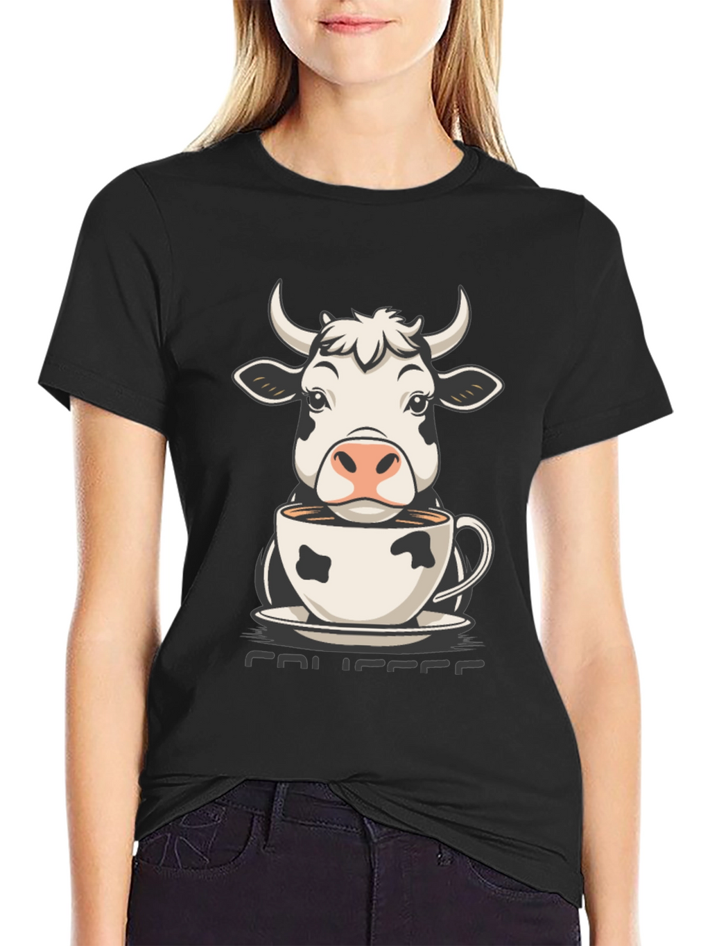 Cow Coffee T-Shirt - Cute Animal Tee