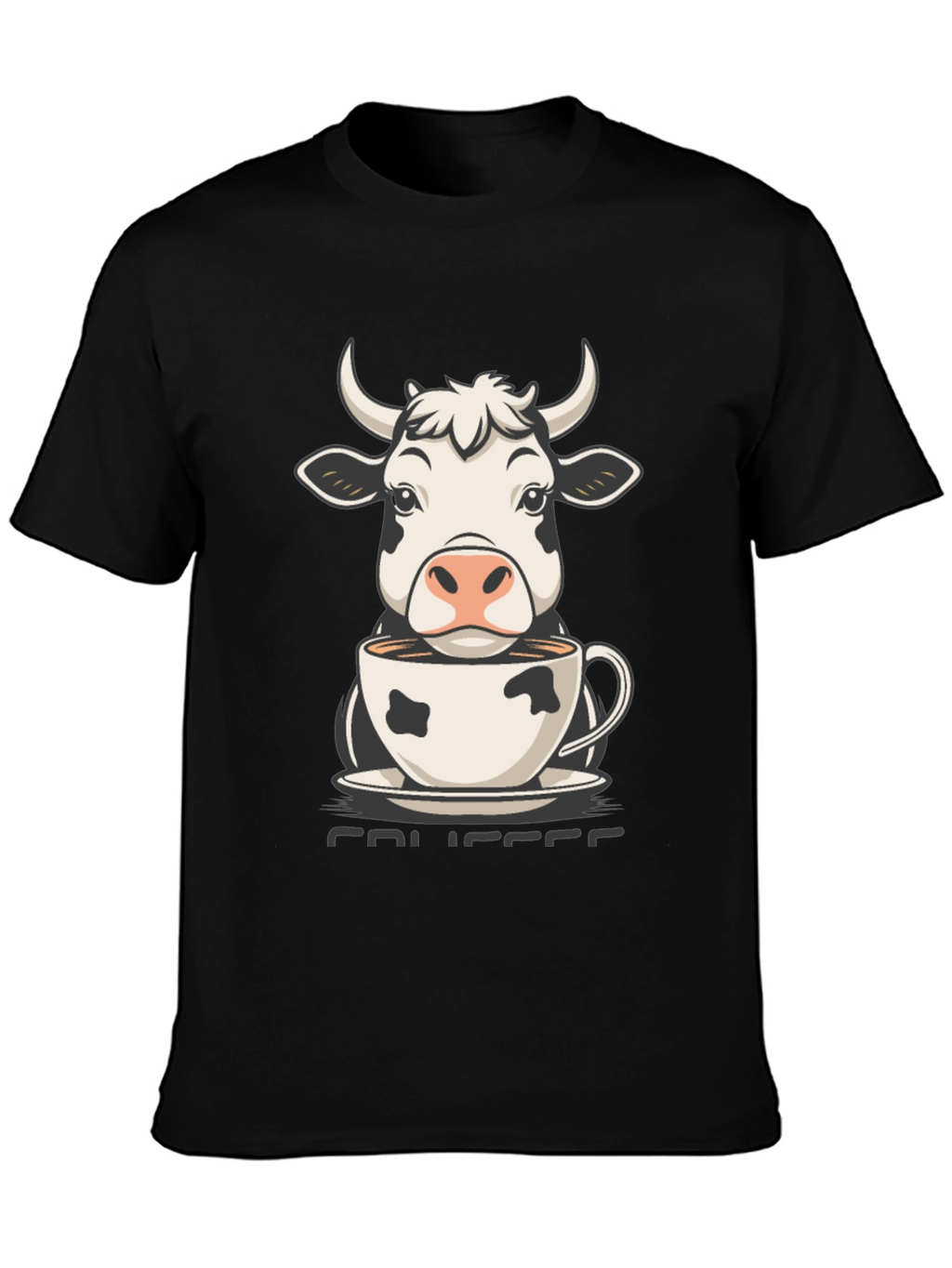 Cow Coffee T-Shirt - Cute Animal Tee