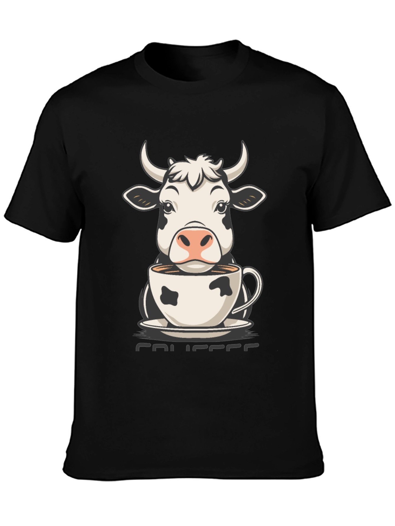 Cow Coffee T-Shirt - Cute Animal Tee