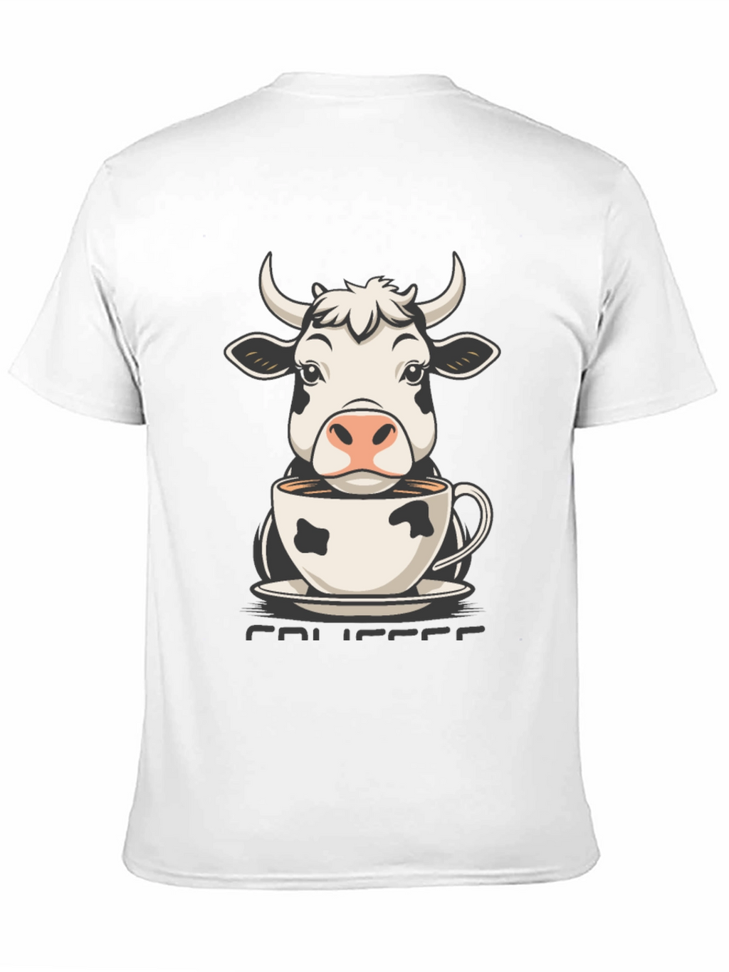Cow Coffee T-Shirt - Cute Animal Tee