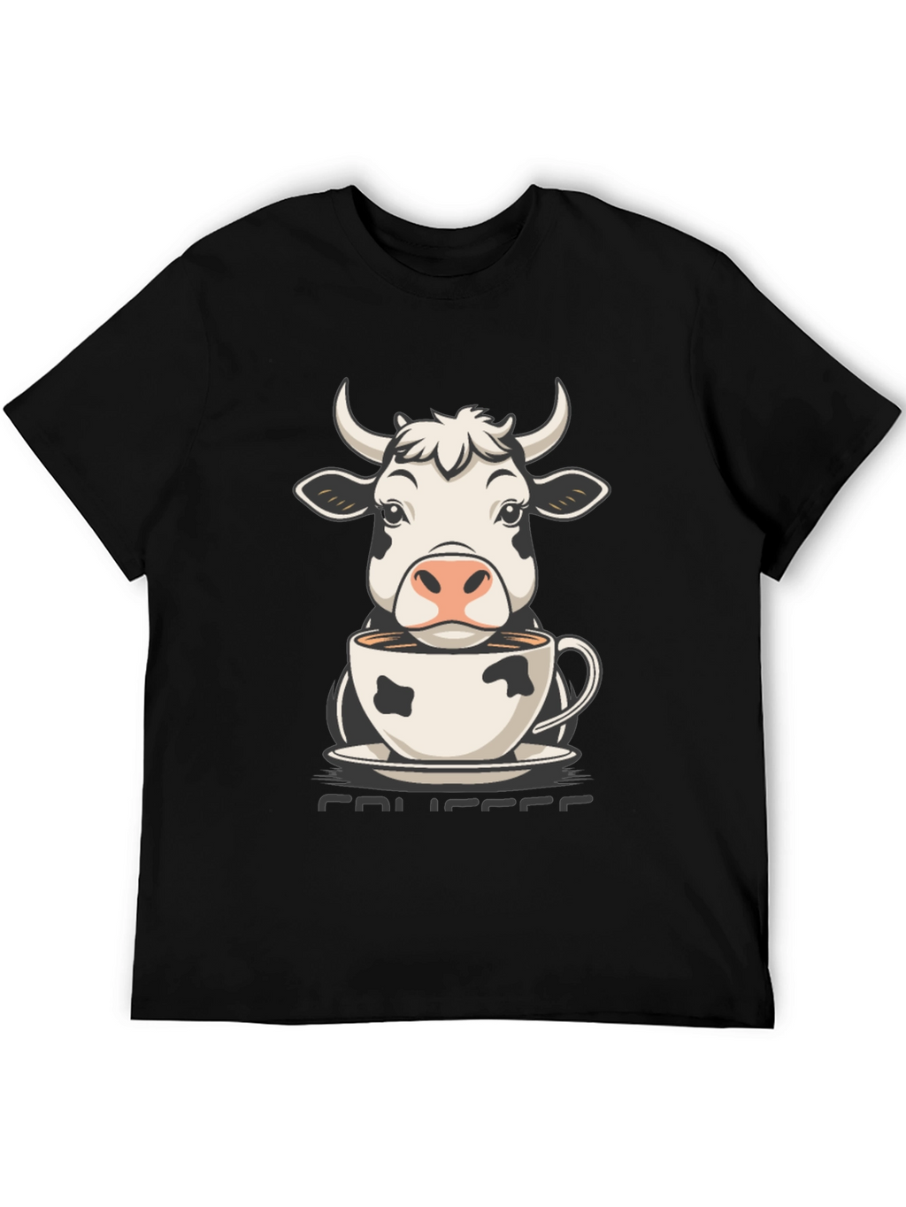 Cow Coffee T-Shirt - Cute Animal Tee